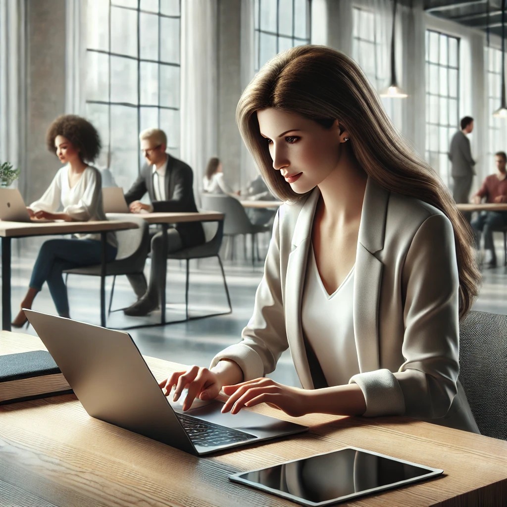 Ai image of a woman in a classroom learning